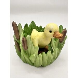 Woodland Surprises Duck 1984 Franklin Mint Jacqueline Smith Figure 2pc ‎ Vintage